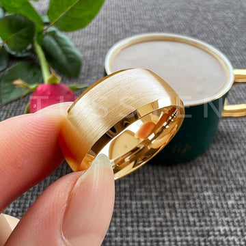 New Arrival 10MM Classic Domed Brushed Finish Comfort Fit Men's Tungsten Wedding Forever Rings - The Jewellery Supermarket